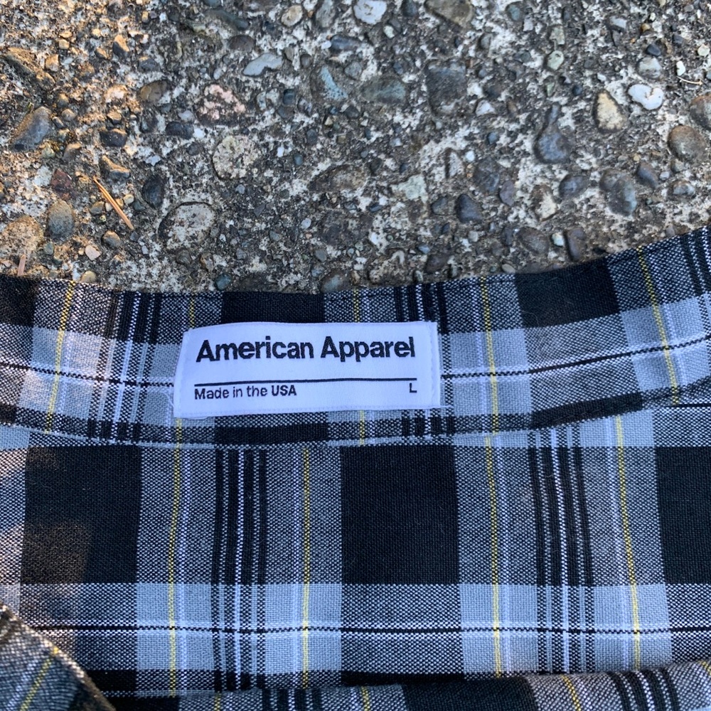 American apparel plaid mini skirt!